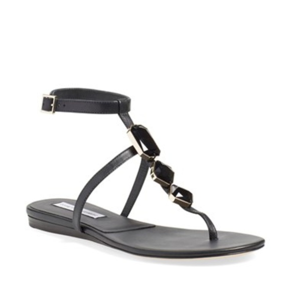 Diane Von Furstenberg Shoes - Diane von Furstenberg DVF Black 'Perugia' Sandals